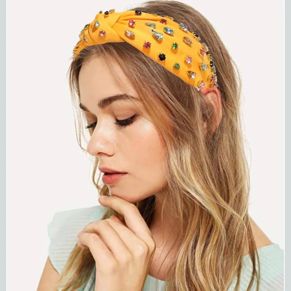 Shiraleah Embellished Yellow Headbands yellow and orange